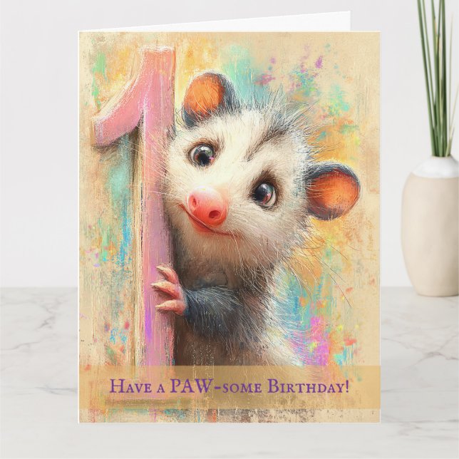 Cartão Opossum Birthday Card (Frente)