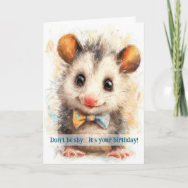 Cartão Opossum Birthday Card