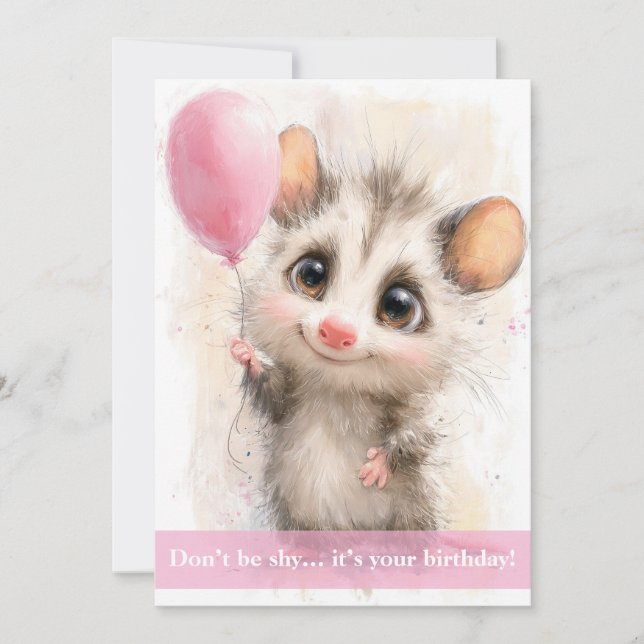 Cartão Opossum Birthday Card (Frente)
