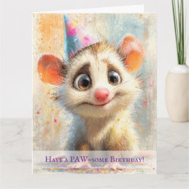 Cartão Opossum Birthday Card