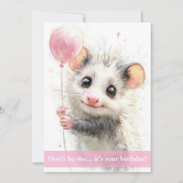 Cartão Opossum Birthday Card (Frente)