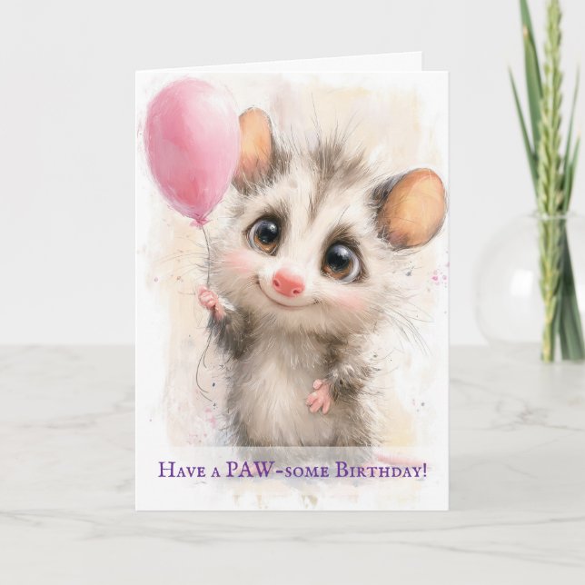 Cartão Opossum Birthday Card (Frente)
