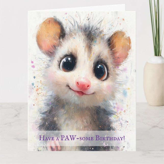 Cartão Opossum Birthday Card (Frente)