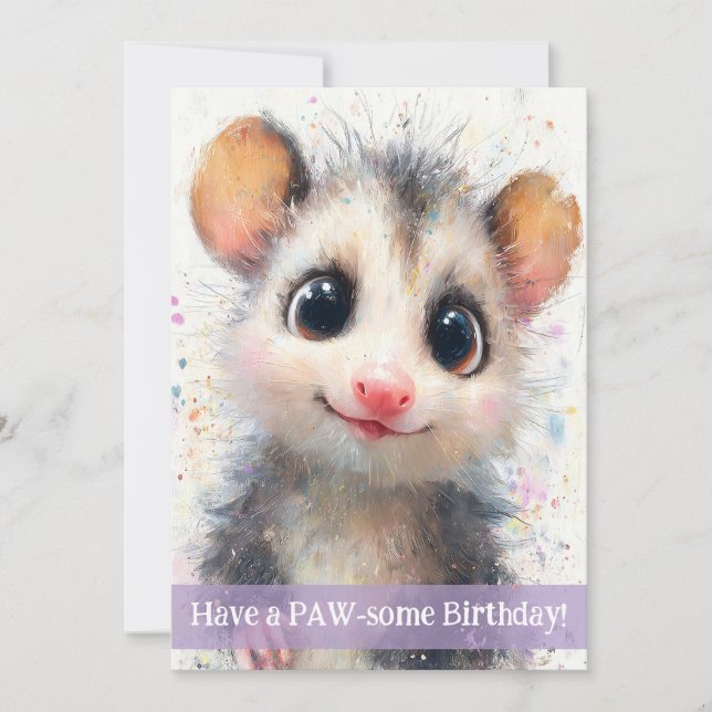 Cartão Opossum Birthday Card (Frente)