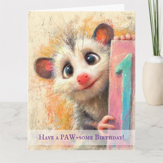 Cartão Opossum Birthday Card (Frente)