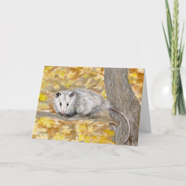 Cartão Opossum Note Card (Frente)