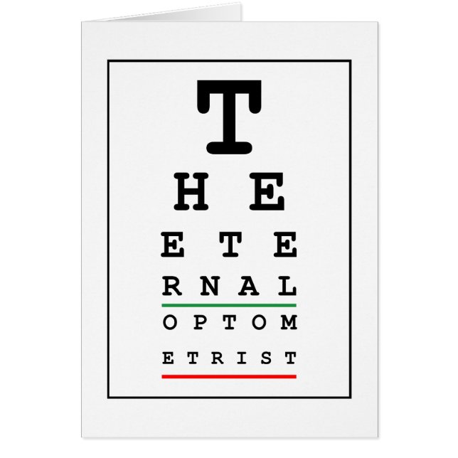 Cartão Óptico engraçado (Frente)