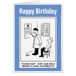 Cartão Óptico fazendo um teste ocular