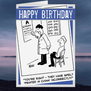 Cartão Óptico fazendo um teste ocular