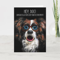Optometrista Olho Médico Aposentação Cão Engraçado