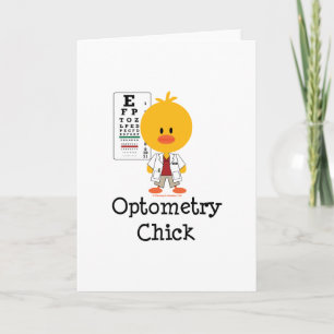 Cartão Optometry Chick Greeting Card
