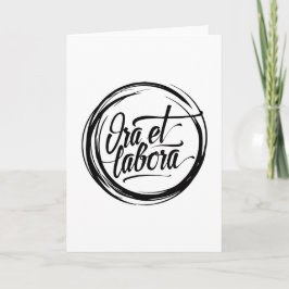 Cartão Ora et labora