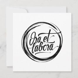 Cartão Ora et labora