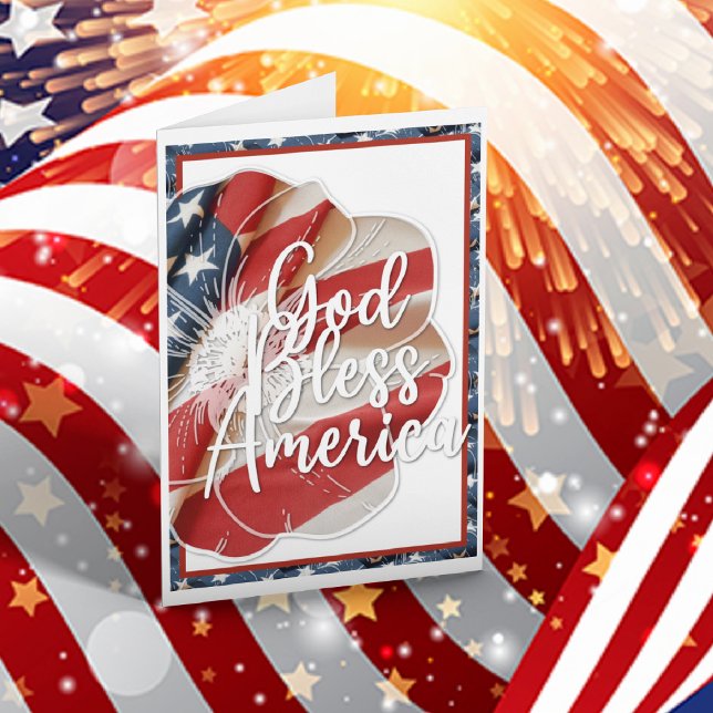 Cartão Oração aos EUA FLAG RED WHITE BLUE (Criador carregado)