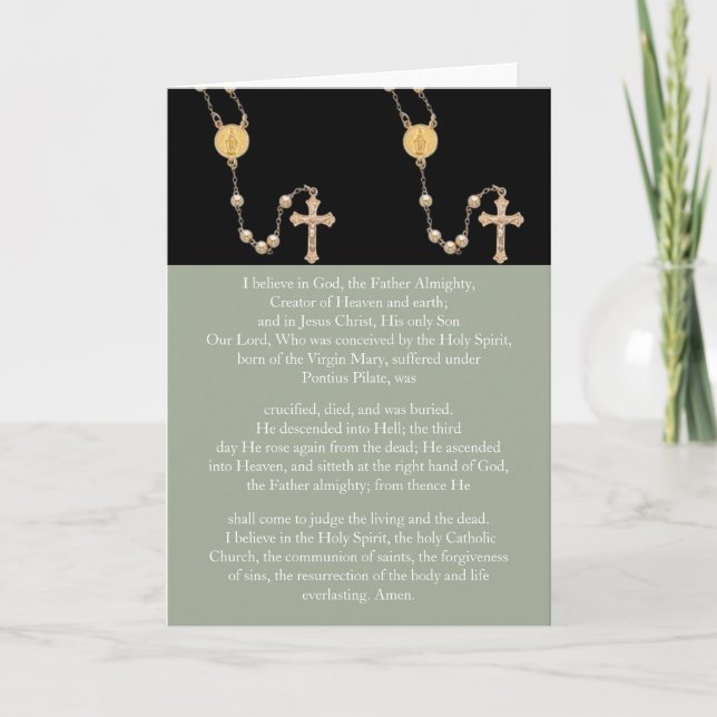 Cartão Oração "Apostles Creed" (Frente)