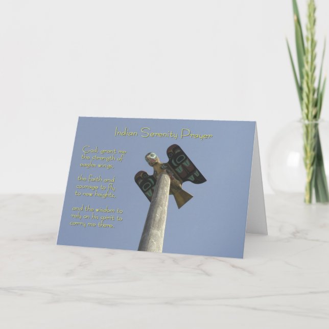 Cartão Oração da Serenidade Indiana (Frente)