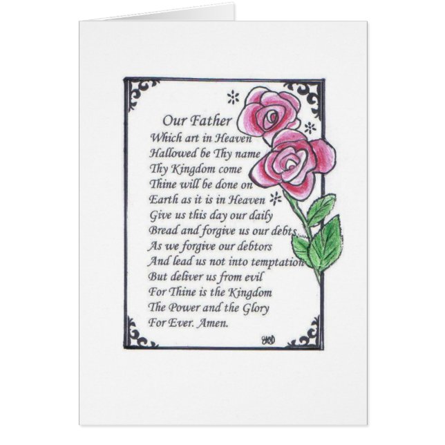 Cartão oração de Deus (Frente)