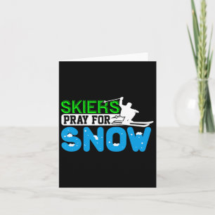Cartão Oração De Esqui E Snowboard Para O Presente De Esq