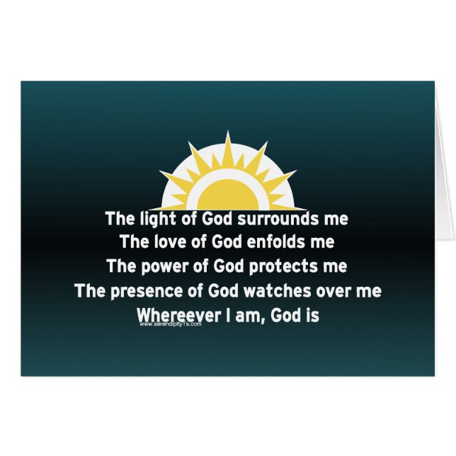 Cartão Oração de proteção (Frente Horizontal)