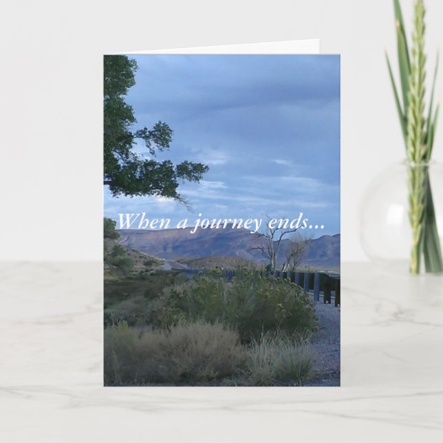 Cartão Oração de um animal - Quando termina uma viagem - (Frente)