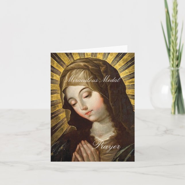 Cartão Oração Medal Miraculosa (Frente)