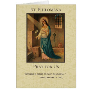 Cartão Oração poderosa do Novena do St. Philomena