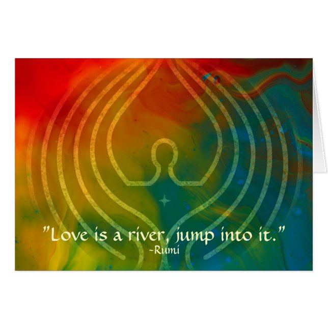 Cartão Oração-Rumi e arte poética (Frente Horizontal)