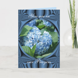 Cartão Orações - hydrangea azul - personalize qualquer oc