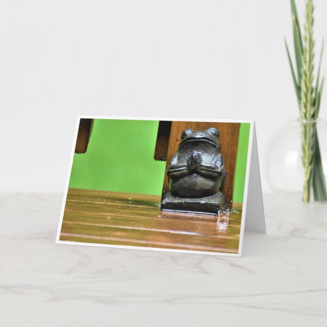 Cartão Orando pela chuva, carta (Frente)