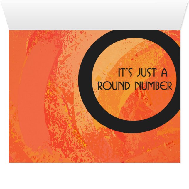 Cartão Orange 30 Decade Birthdday (Interior horizontal (base))