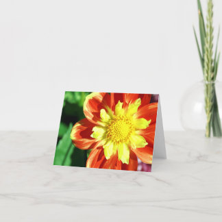 Cartão Orange and Yellow Flower Note Card