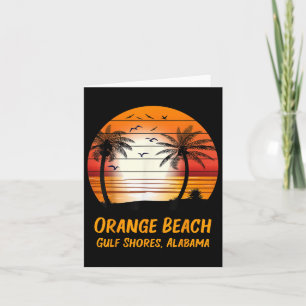 Cartão Orange Beach Golfo Shores Alabama Vintage Sunset R