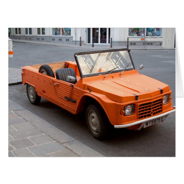 Cartão Orange Citroen Mehari (Frente horizontal)