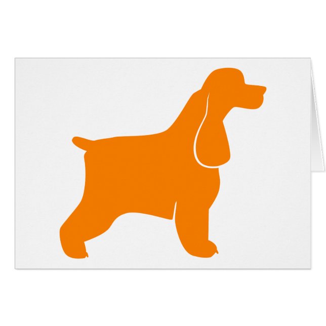 Cartão Orange Cocker Spaniel (Frente Horizontal)