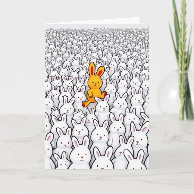 Cartão Orange Figure Pattern Card (Frente)