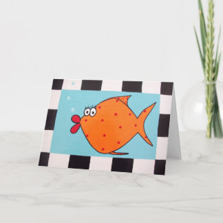 Cartão Orange Fish Note Card