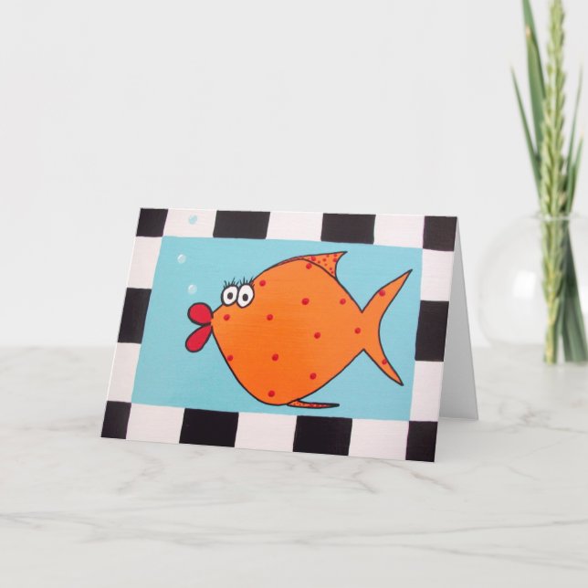 Cartão Orange Fish Note Card (Frente)