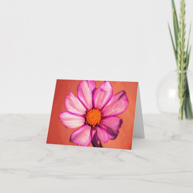 Cartão Orange Floral Notecard (Frente)