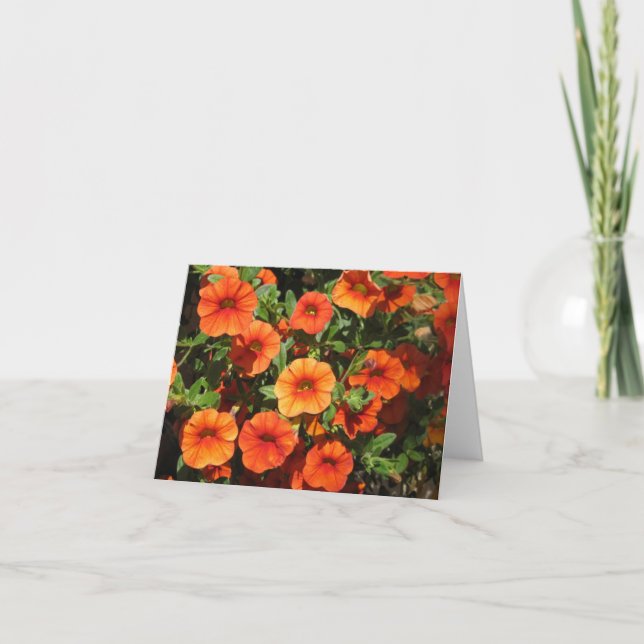 Cartão Orange Flowers Note Card (Frente)