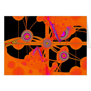 Cartão Orange Fractal