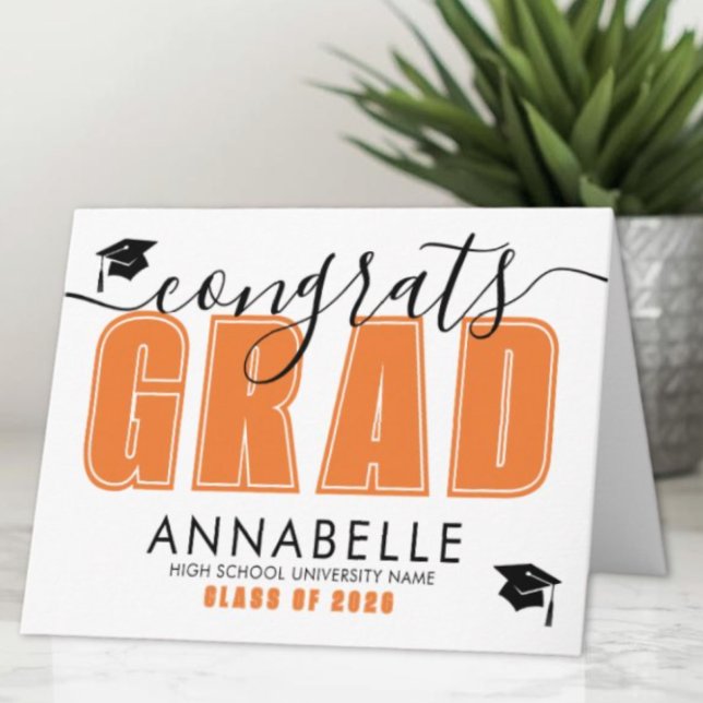Cartão Orange Graduation (Orange Graduation Card)