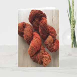 Cartão Orange Handdyed Yarn Greeting Card