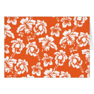 Cartão Orange Hawaiian Hibiscus