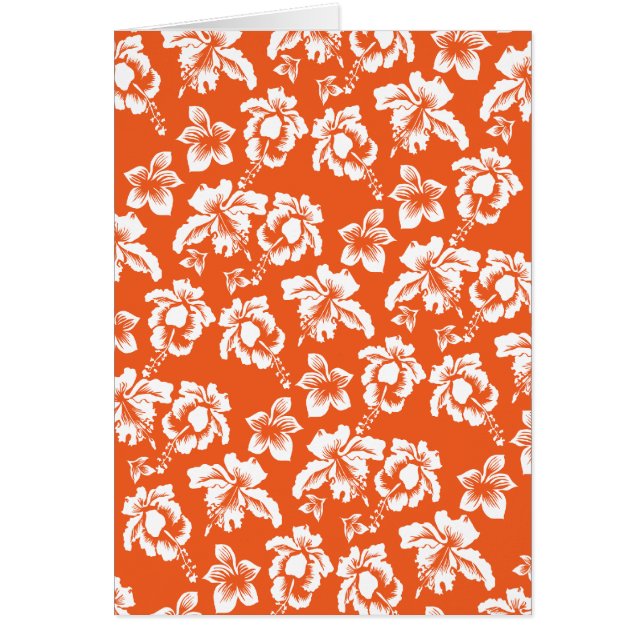Cartão Orange Hawaiian Hibiscus (Frente)