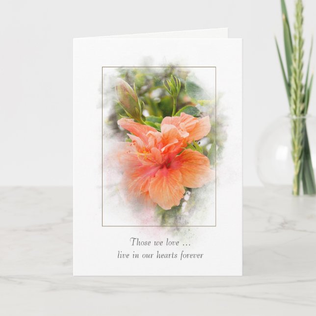 Cartão orange hibiscus for sympathy (Frente)