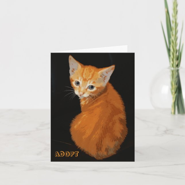 Cartão Orange Kitten Notecard (Frente)