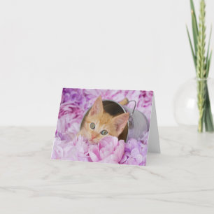 Cartão Orange LOKI Purple Floral Blank Notecard