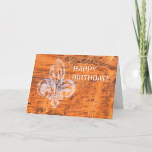 Cartão Orange Mixed Media Birthday