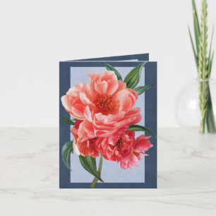 Cartão Orange Peonies Greeting Card