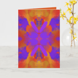 Cartão Orange Purple And Red Abstract Graphic Art Design